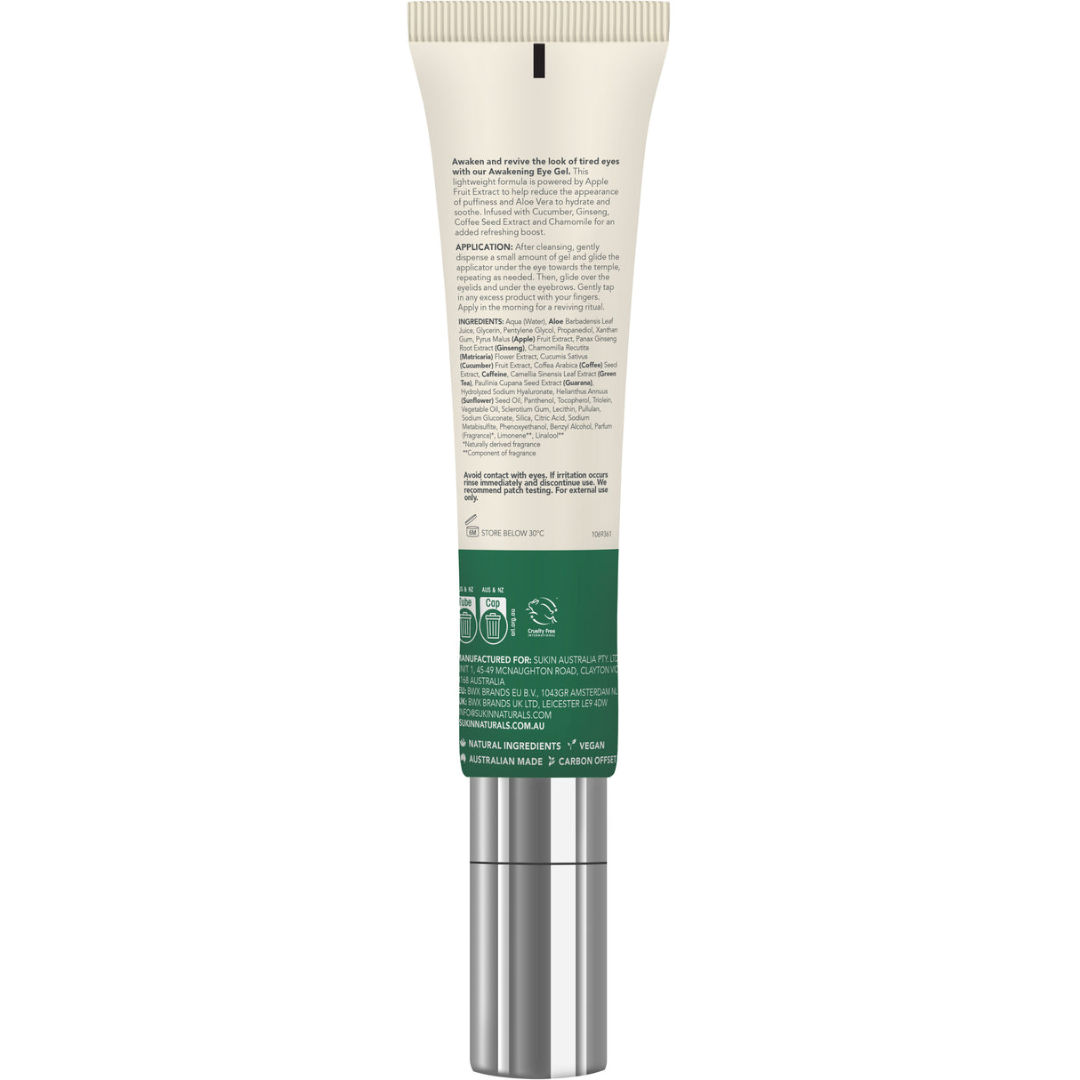 Sukin Awakening Eye Gel 15ml