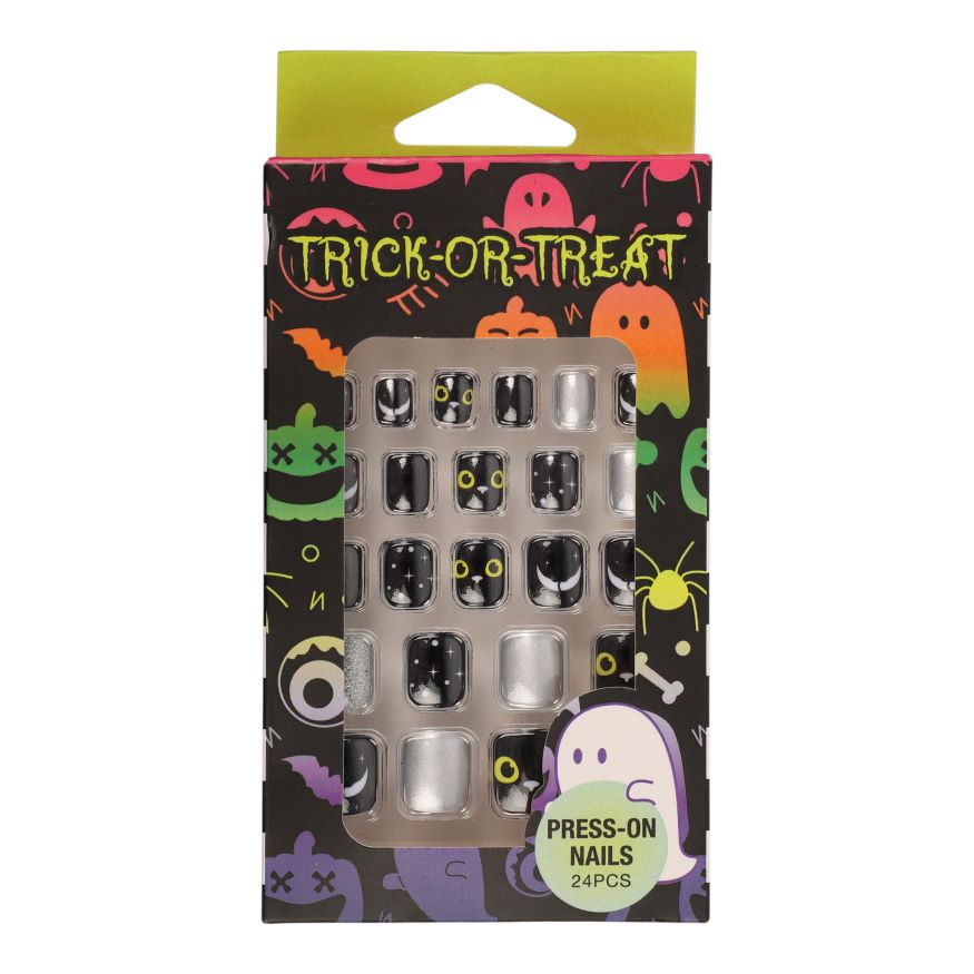 BYS Halloween Press On Nails Black Cat