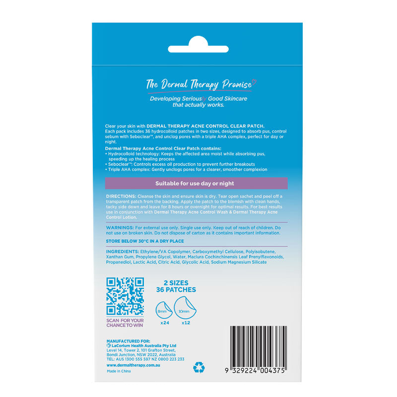 Dermal Therapy Acne Control Clear Patch