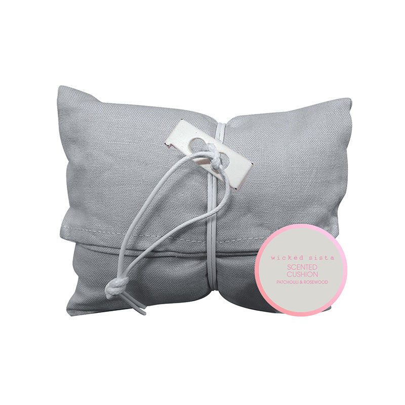 WSIS LINEN SCENTED Cushion Grey - Patchouli and Rosewood