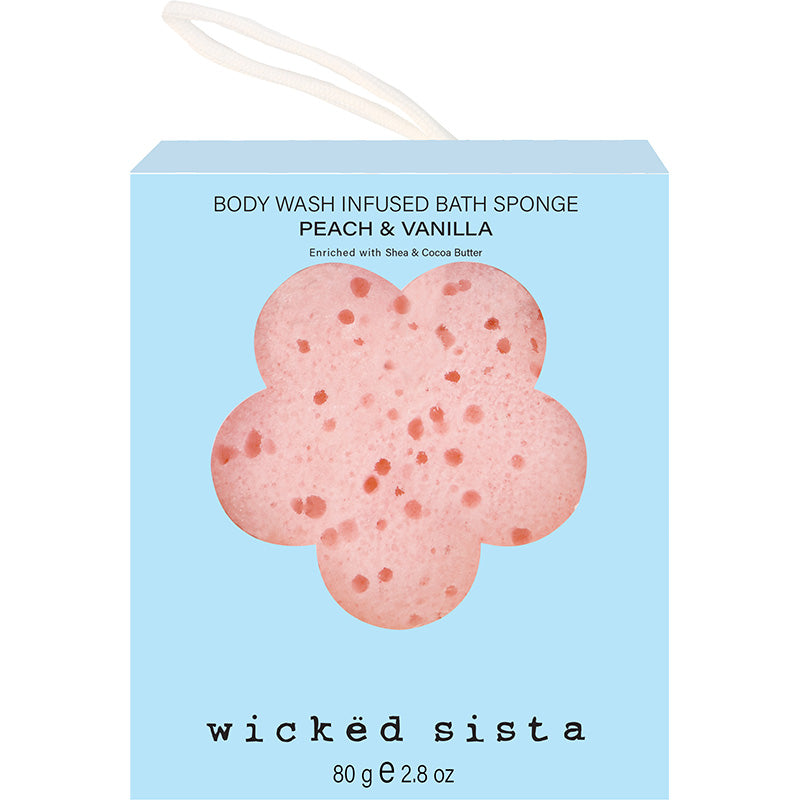 WSIS Body Wash Infused Sponge Peach and Vanilla