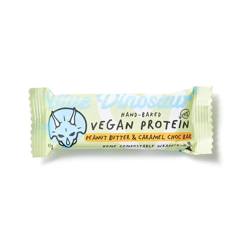 Blue Dinosaur Vegan Peanut Butter & Caramel Choc Bar 45g