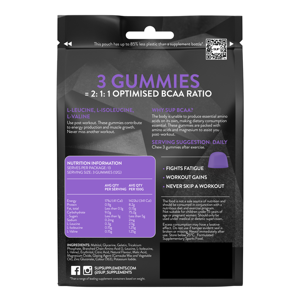 SUP BCAA Gummies 40s