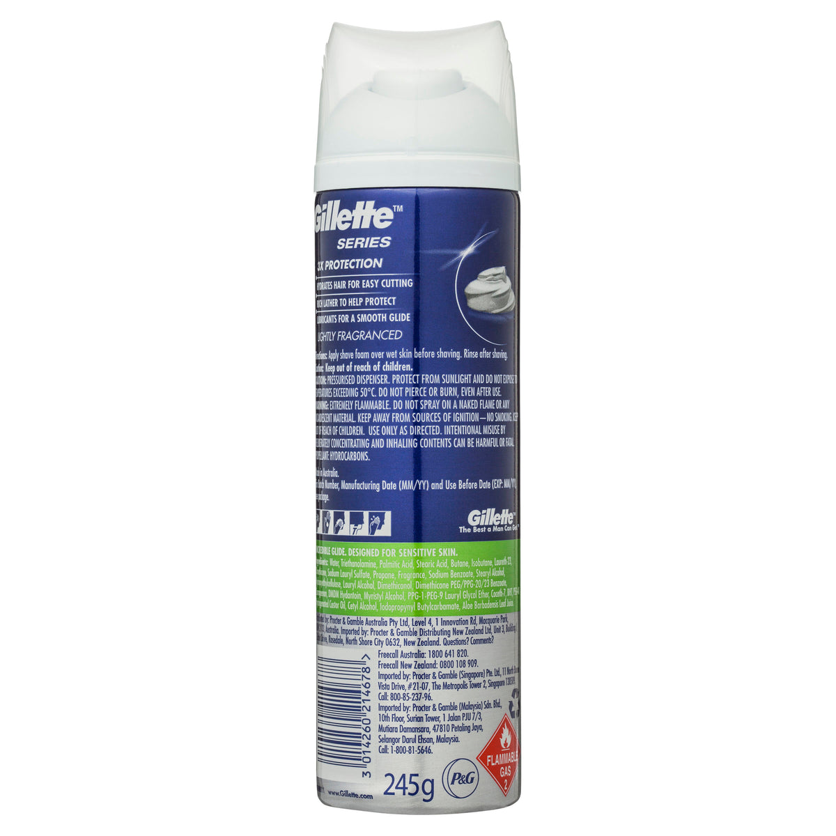 Gillette Series Shave Foam Sensitive Skin 245g
