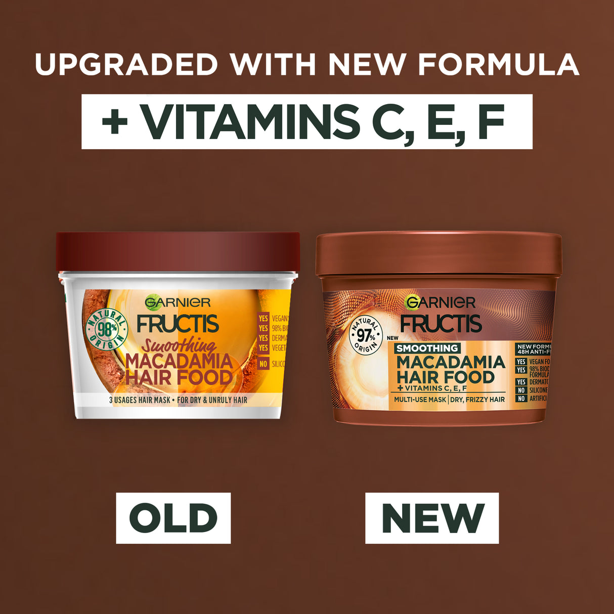 Garnier Fructis Hair Food Dry & Unruly Hair Smoothing Macadamia 390ml