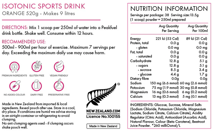 PeakFuel Hydration Orange 520g