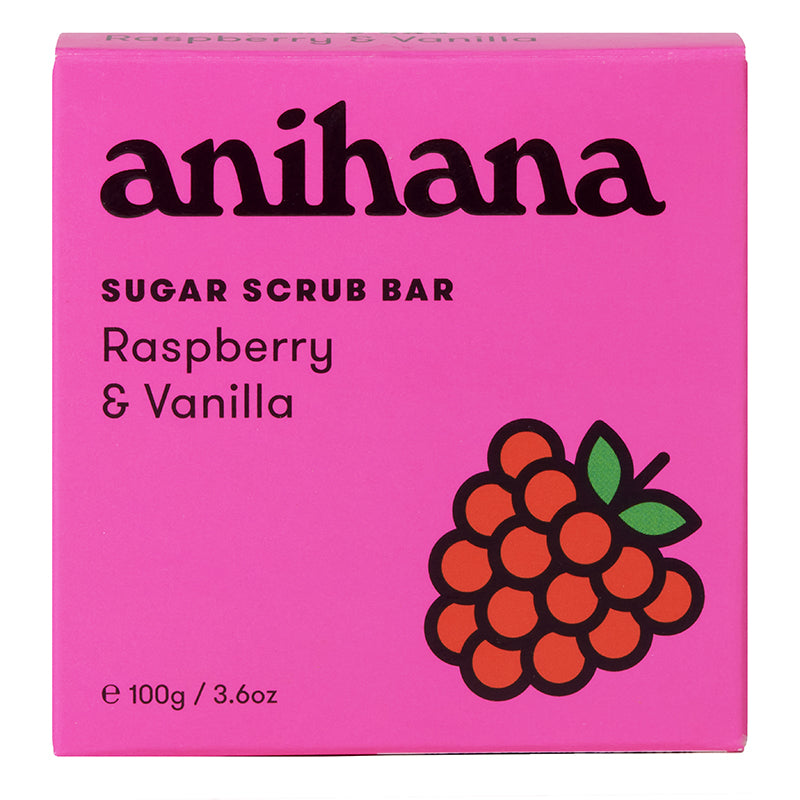 Anihana Sugar Scrub Bar Raspberry & Vanilla 100g