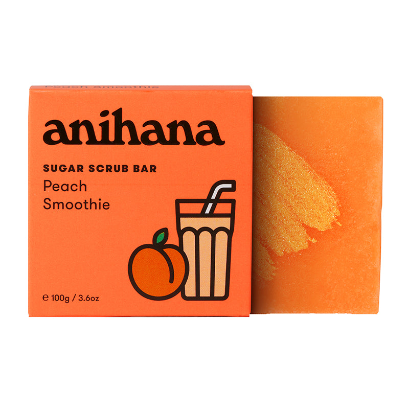 Anihana Peach Smoothie Sugar Scrub Bar 100 g