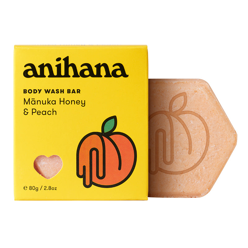 Anihana Body Wash Bar Manuka Honey & Peach 80 g