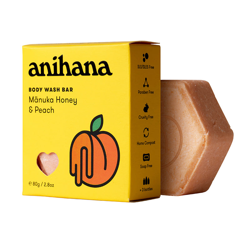 Anihana Body Wash Bar Manuka Honey & Peach 80 g