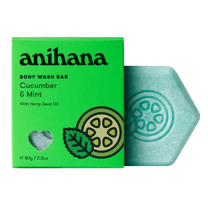Anihana Body Wash Bar Cucumber & Mint 80g