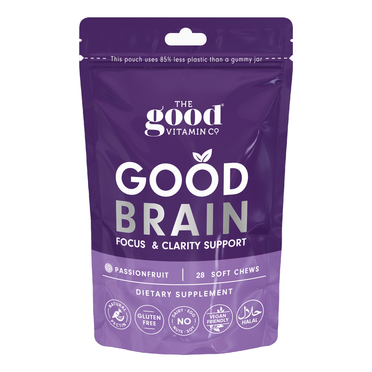 The Good Vitamin Company Good Brain Focus and Clarity Pouch 28s → The Good Vitamin Company Good Brain Focus and Clarity Pouch 28 Soft Chews