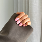Pressing Nails Pink Oval Gel