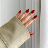Pressing Nails Red Oval Gel