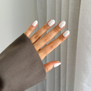 Pressing Nails White Oval Gel
