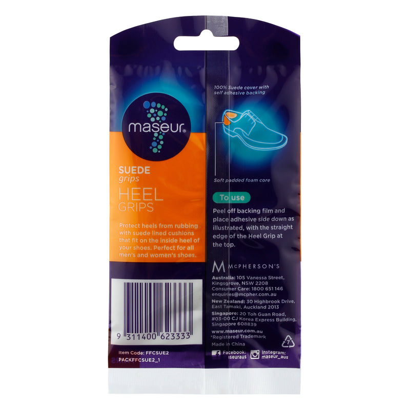Footcare Suede Heel Grips, pairs
