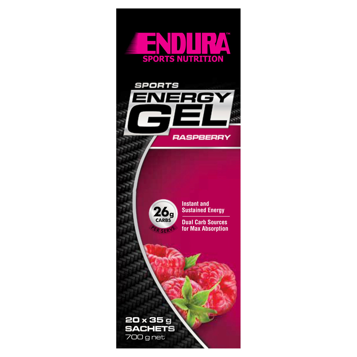 ENDURA Sports Energy Gel Raspberry single x1