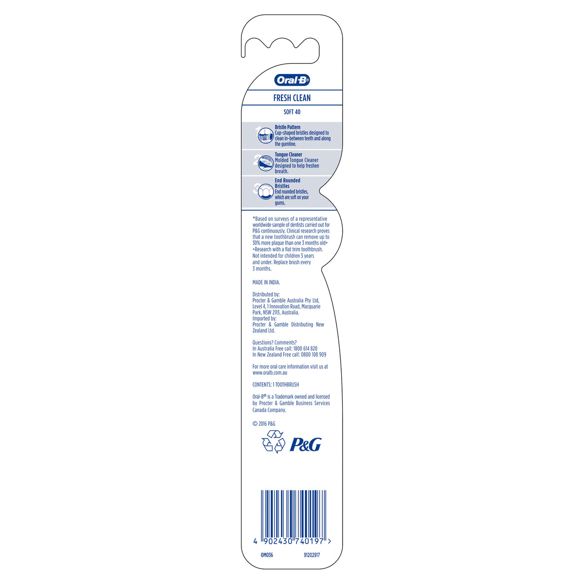 Oral-B  Fresh Clean 40 Soft 1pk