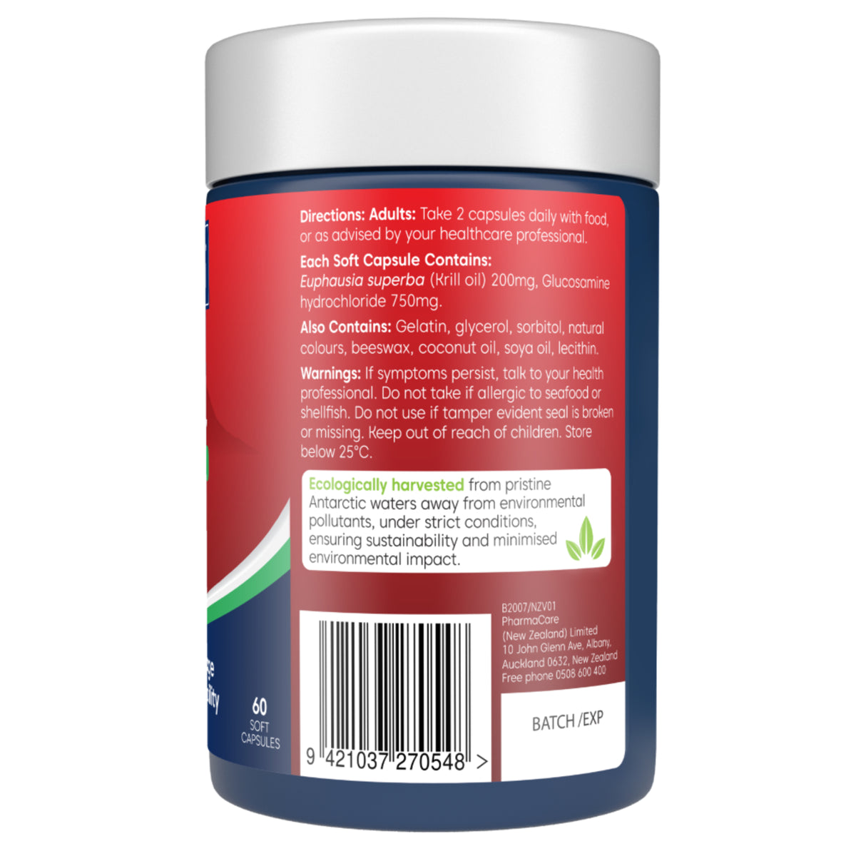 Bioglan Red Krill Oil Active Joints + Glucosamine 60s