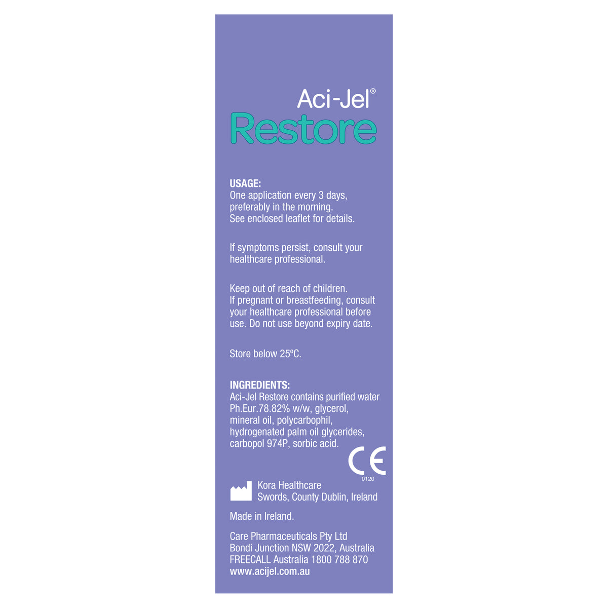 Aci-Jel Restore Vaginal Moisturiser 6 x 6.5g