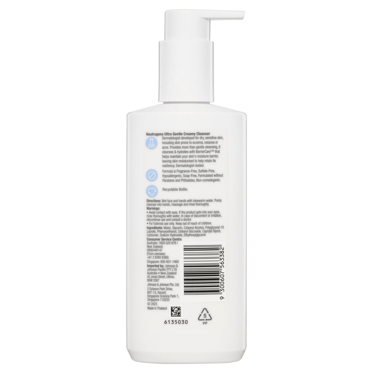 NEUTROGENA Ultra Gentle Cream Cleanser 200ml