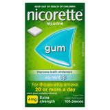 Nicorette Quit Smoking Extra Strength Nicotine Gum Icy Mint 105 Pack