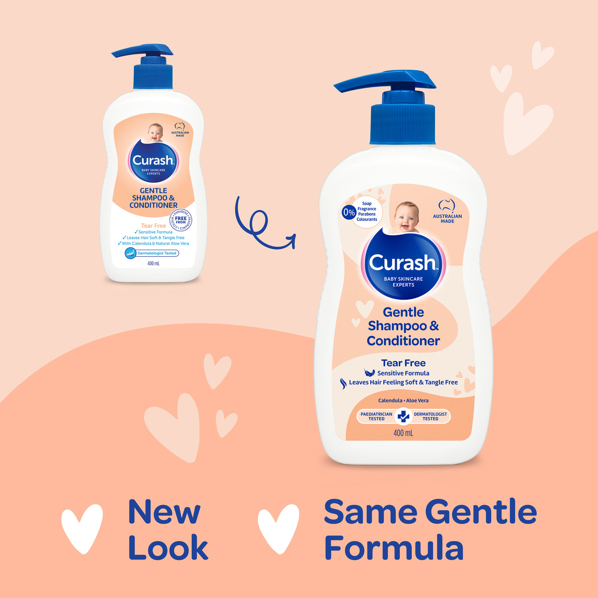 CURASH Gentle Shampoo & Conditioner 400ml