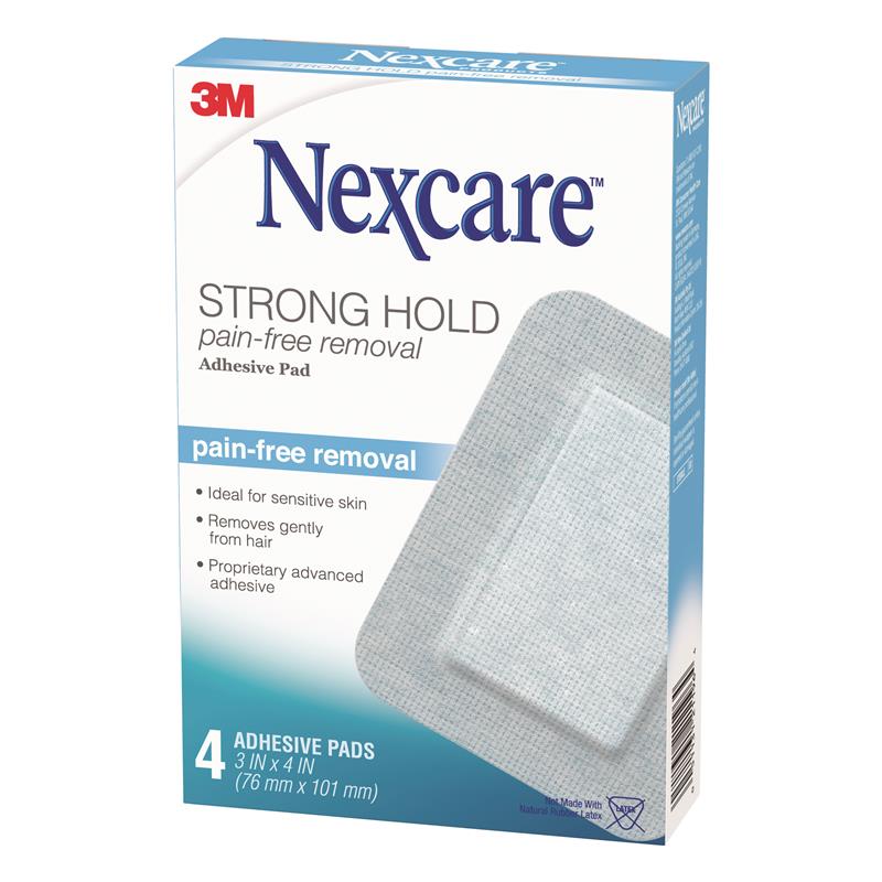 Nexcare Strong Hold Adhesive Pad 4pk