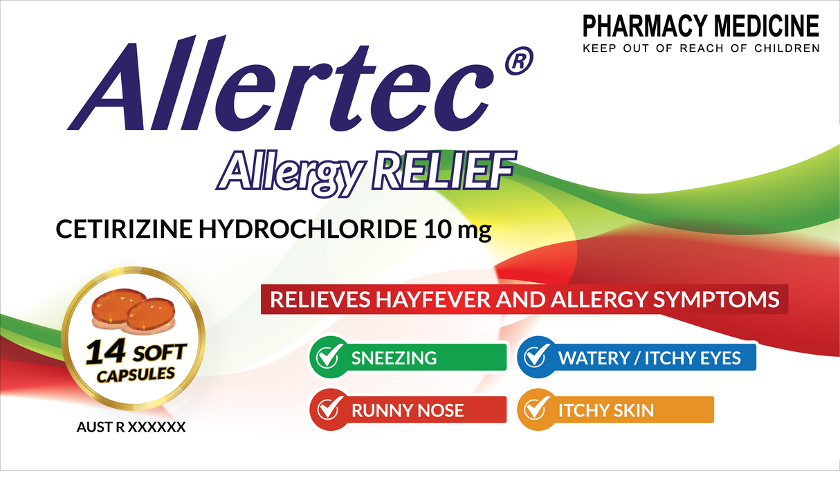 ALLERTEC Allergy Relief Cetirizine 10mg 14s