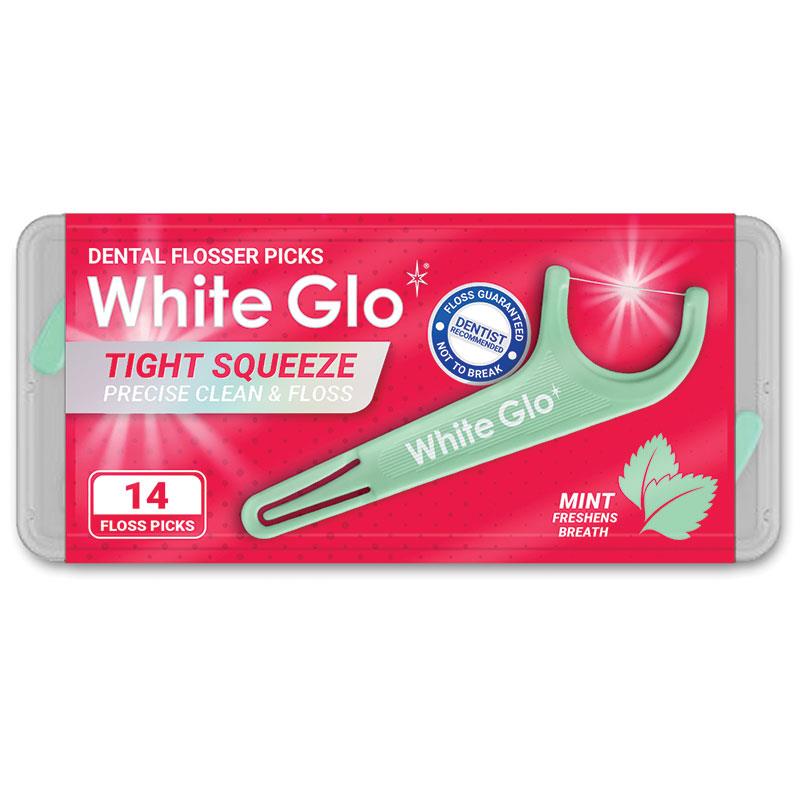 White Glo Travel Flosser 14 Pack