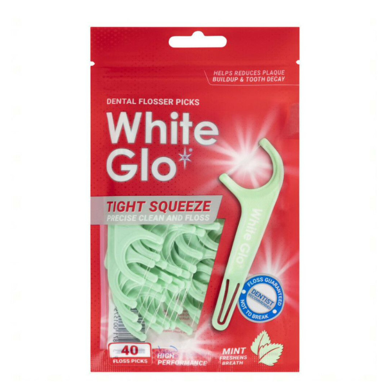 White Glo Tight Fit Flosser Mint 40 Pack