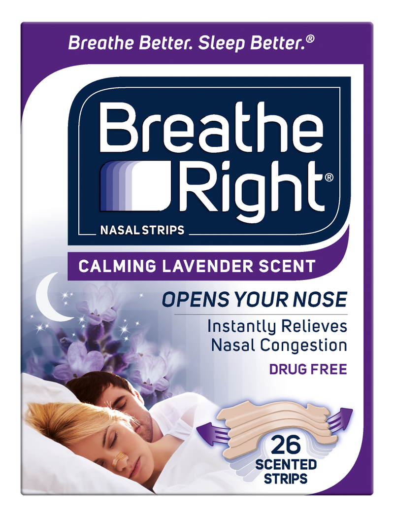 Breathe Right Nasal Strips Lavender Tan 26pk