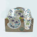 BC Everyday Bamboo Dinosaur Children's 5 Piece Tableware Set