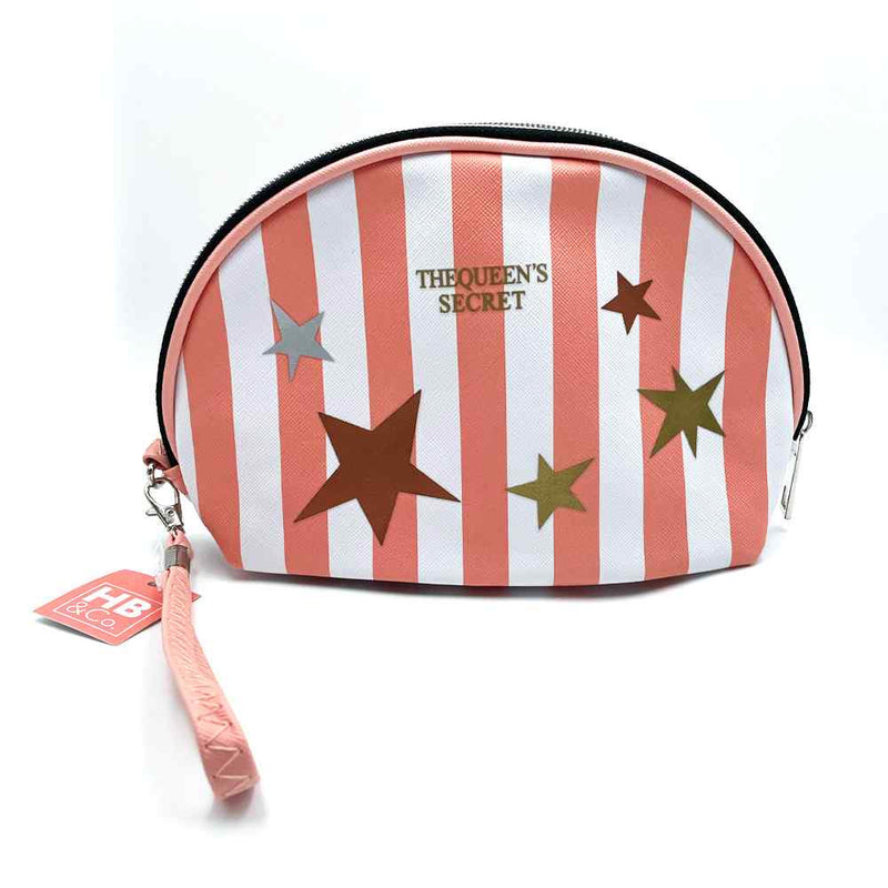 Cosmetics Bag Stars & Stripe Peach