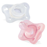 Chicco Soother Physio Mini Soft Silicone 0-2m Girl 2pk