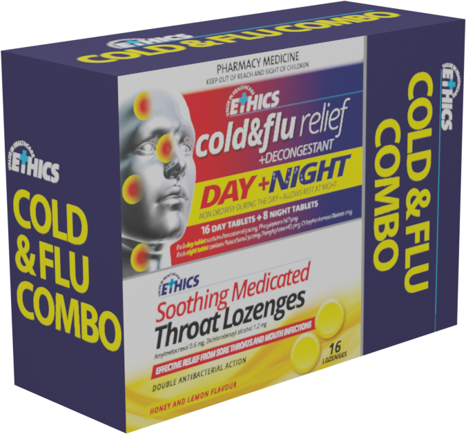 Ethics Cold/Flu Day & Night + Lozenges Combo
