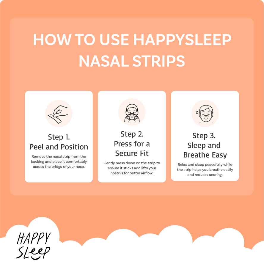 Happy Sleep Nasal Strips  - Clear