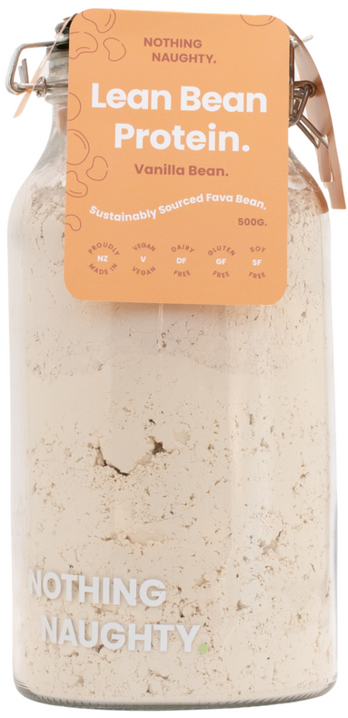 Nothing Naughty Lean Bean Protein Jar Vanilla Bean 500g