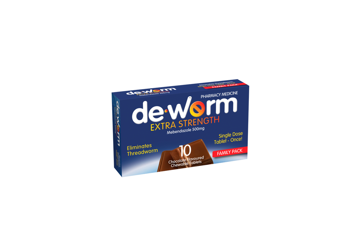De-Worm Extra Strength Chocolate 10tabs