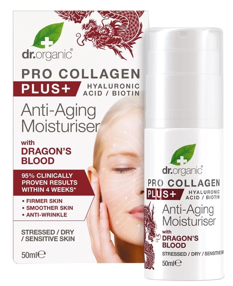Dr. Organic Pro Collagen+ Anti-Ageing Moisturiser with  Dragon's Blood  50ml