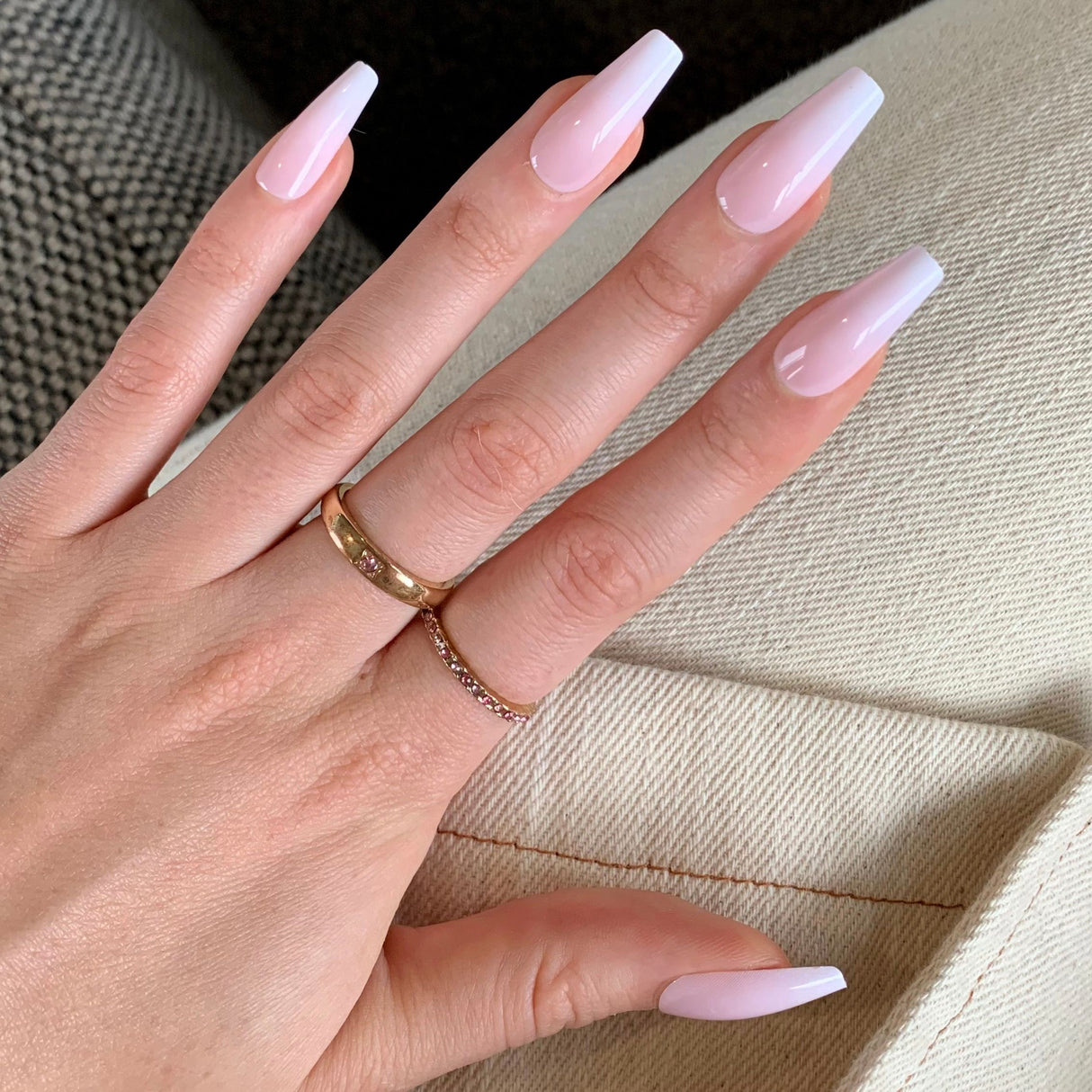 Pressing Nails Ombre Coffin