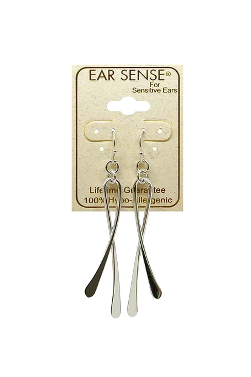EarSense Crossover Drop French Hook Silver