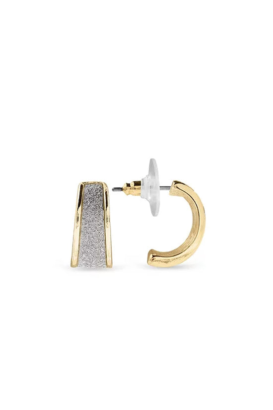 EarSense Small Huggie with Glitter Gold