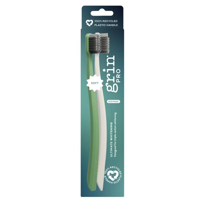 GRIN Pro Ult Whiten T/B Grn&Wht 2pk