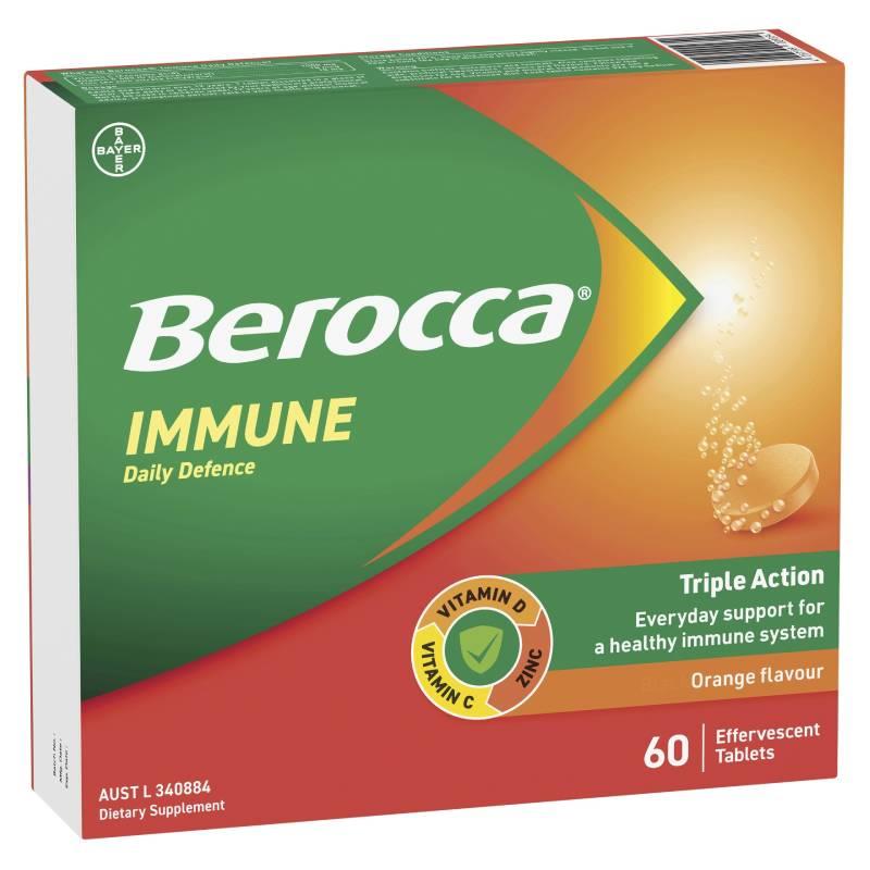 Berocca Immune Daily Defence Orange Effervescent Tabs 60s