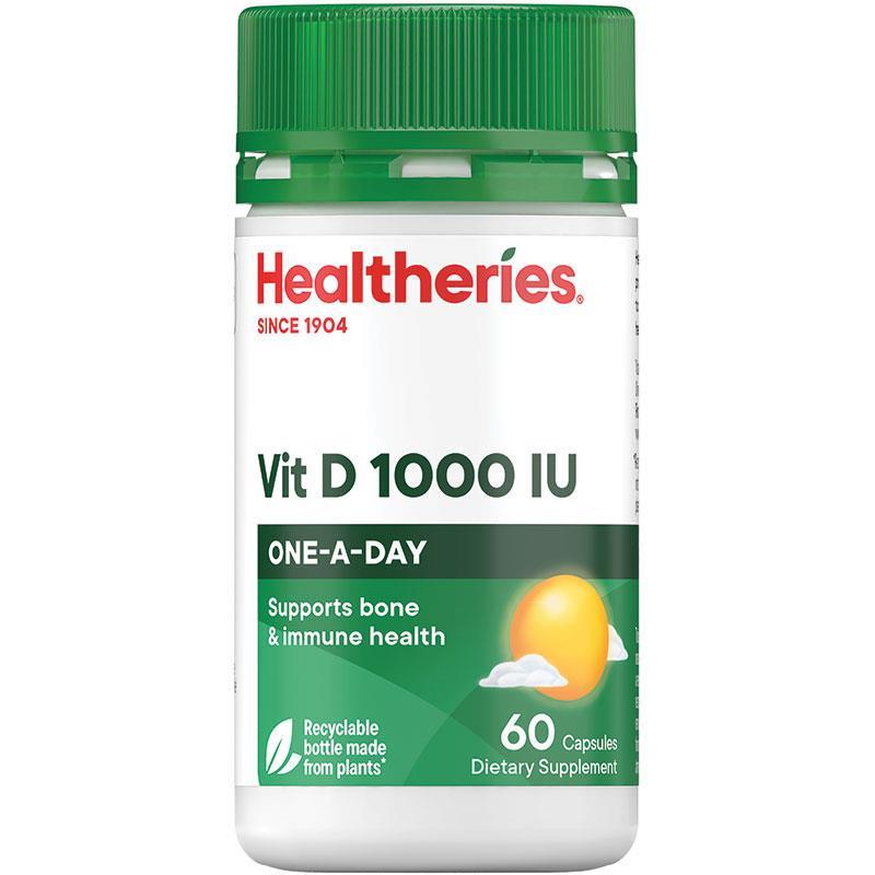 Healtheries Vit D 1000IU 60 Capsules