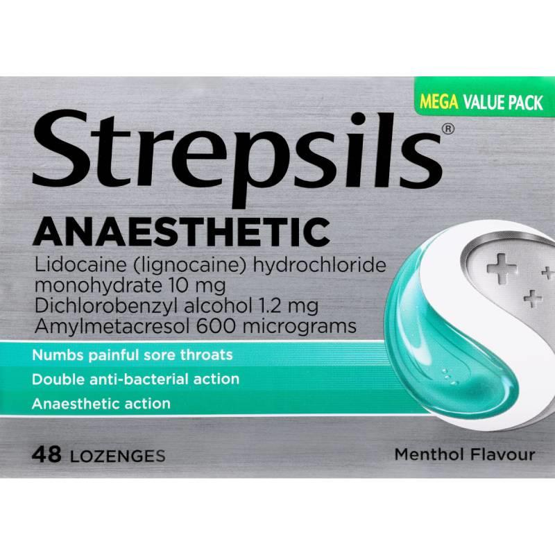 STREPSILS Lozenge Anaesthetic Menthol 48s