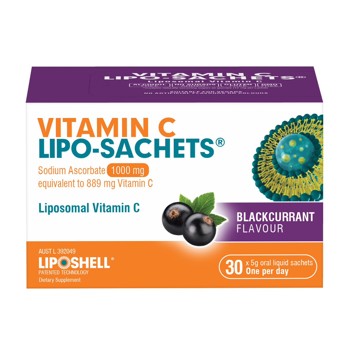 Lipo-Sachets Vitamin C Blackcurrant 30 Pack – Bargain Chemist