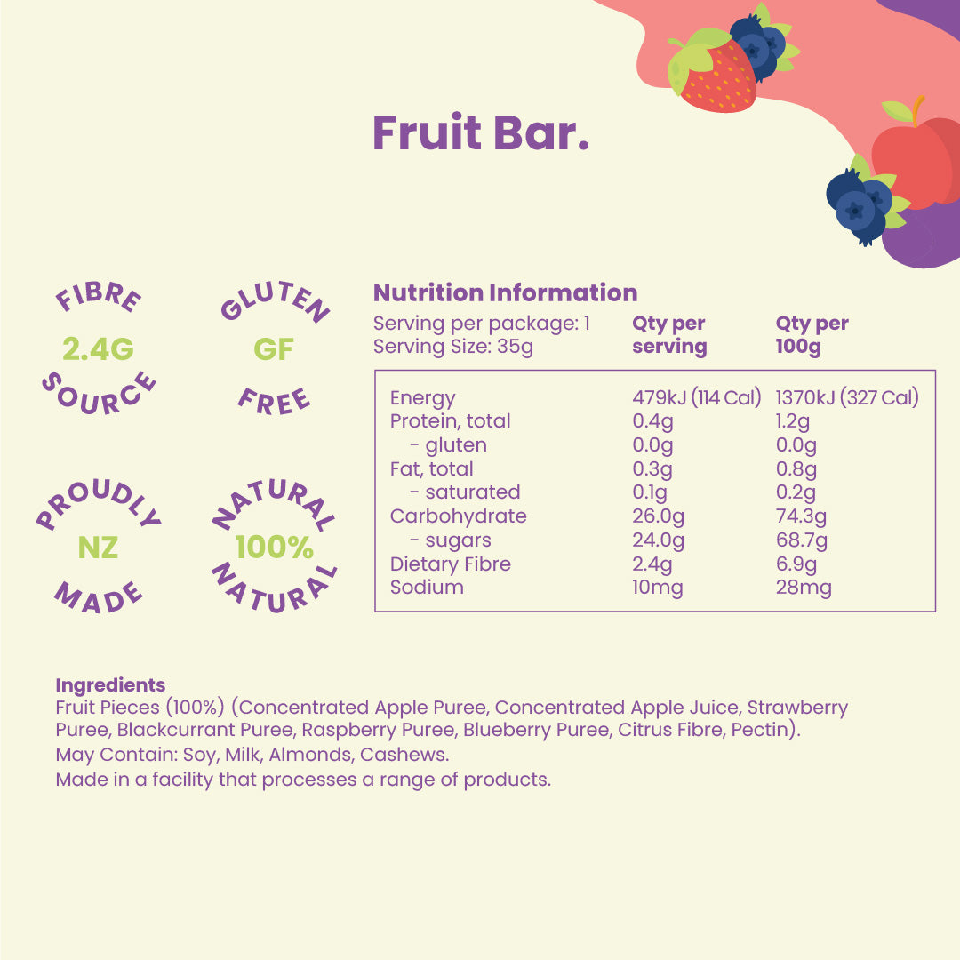 Nothing Naughty Very Berry Fruit Bar 40g