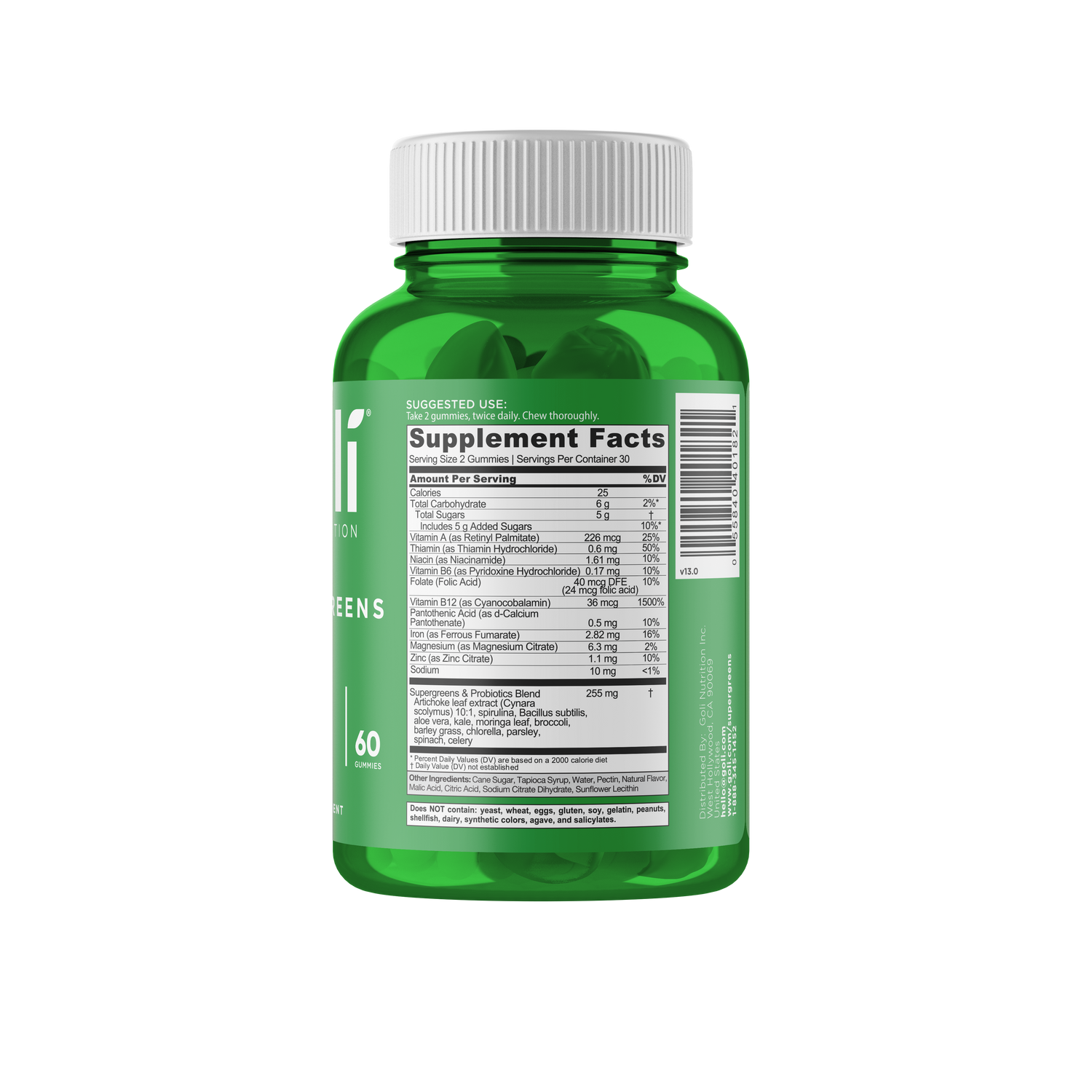 Goli Supergreens Gummies 60 Pack